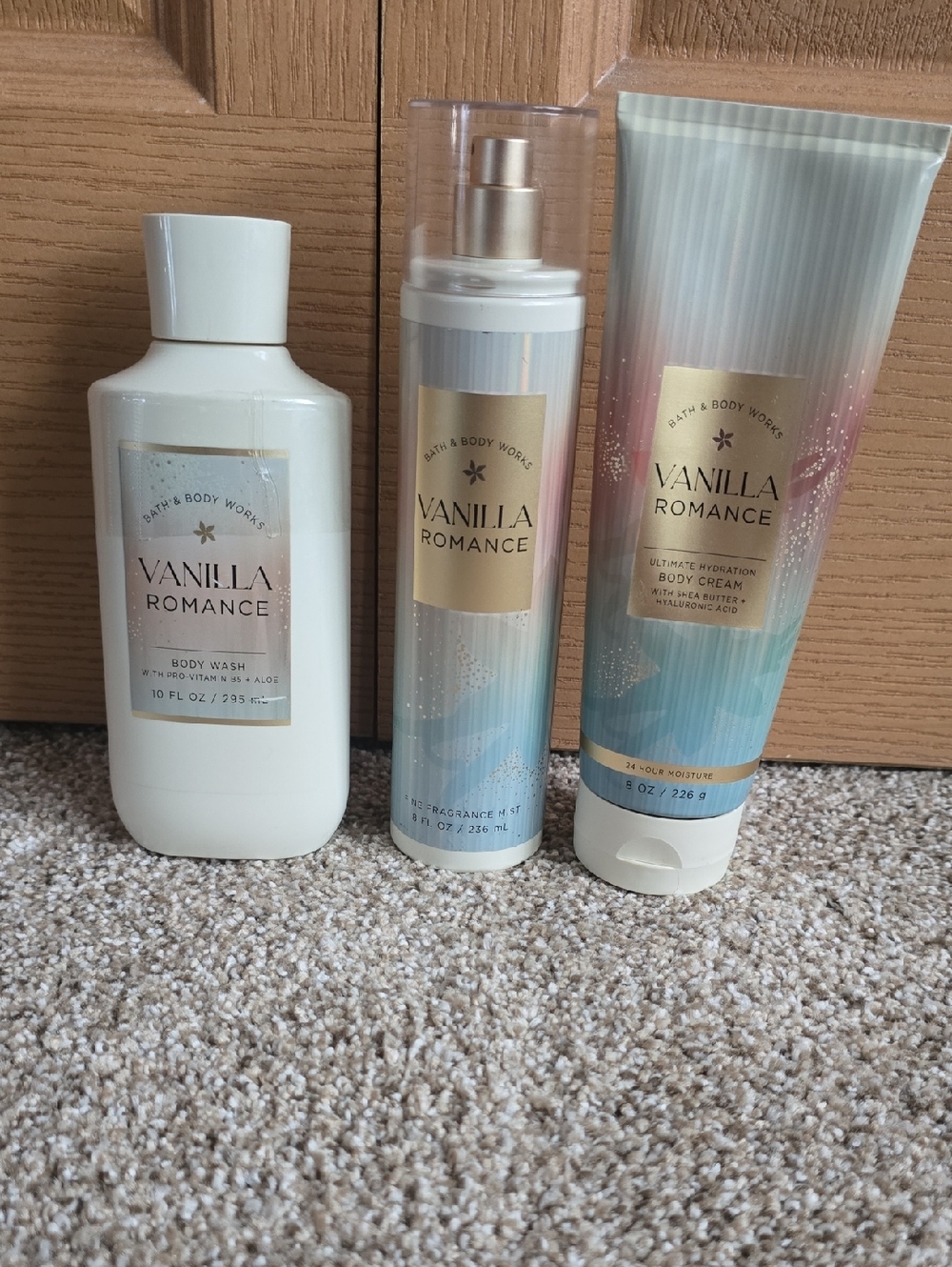 Bath & Body Works Vanilla Romance Body Care Trio, Slightly Used